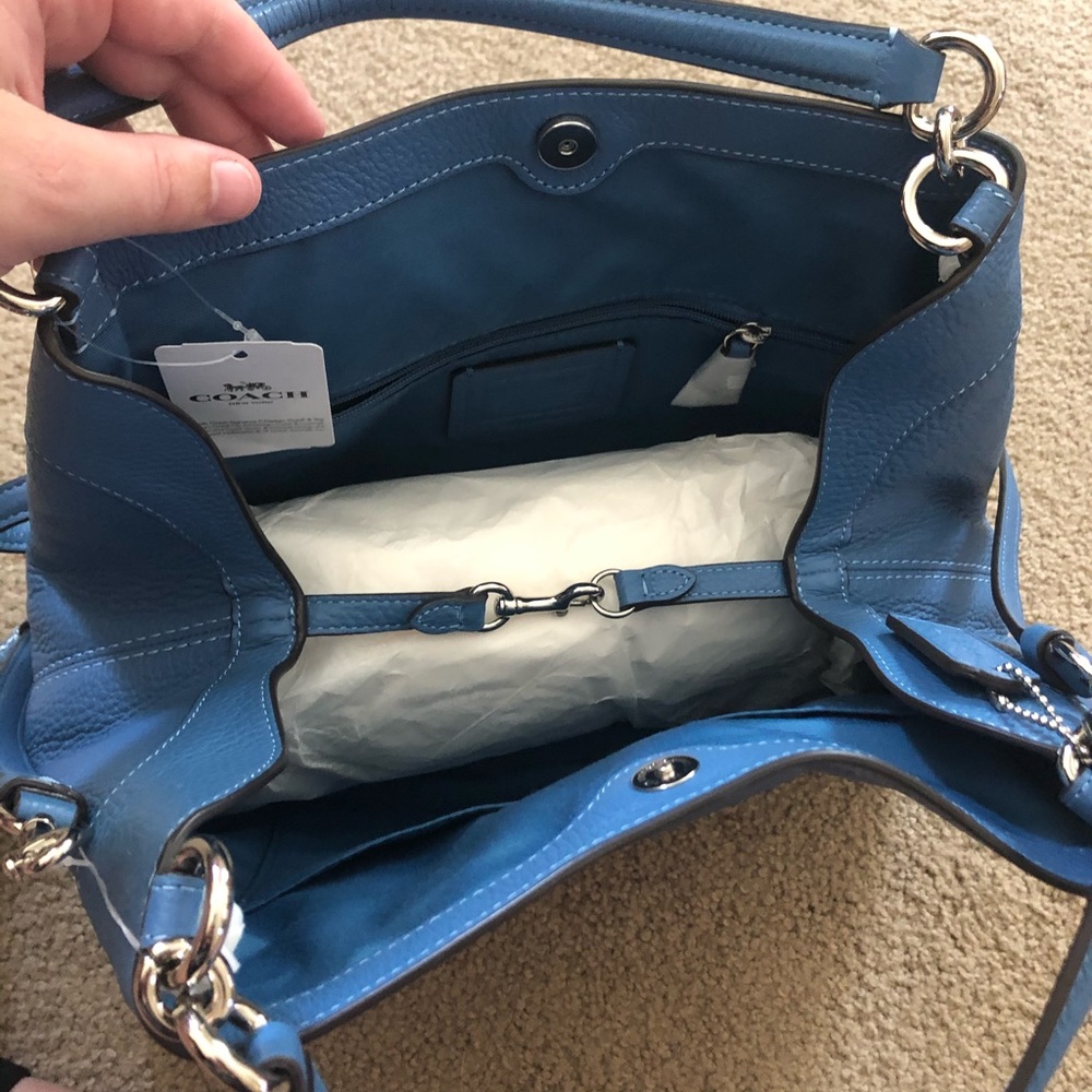 NWT Blue Coach Purse - Picture 4 of 5